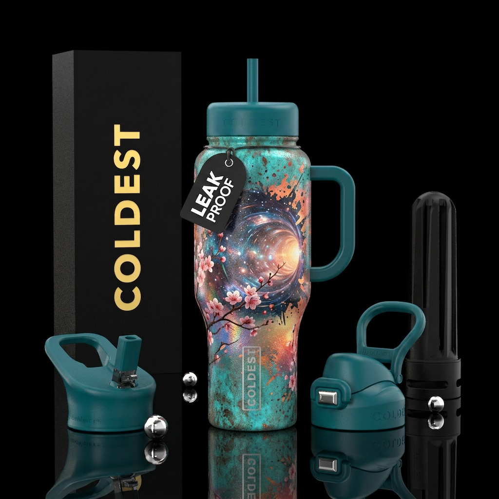 teal, weathered, iridescent, spritz, patina, rusti... water bottle design