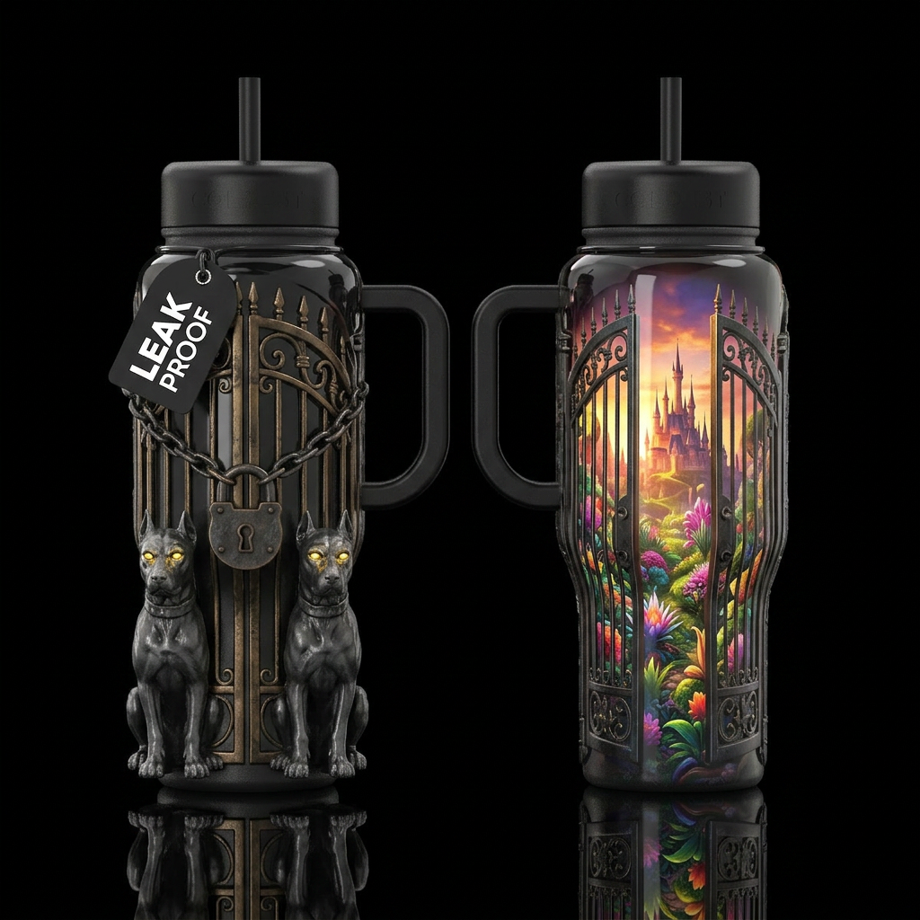 Open those gates! water bottle design