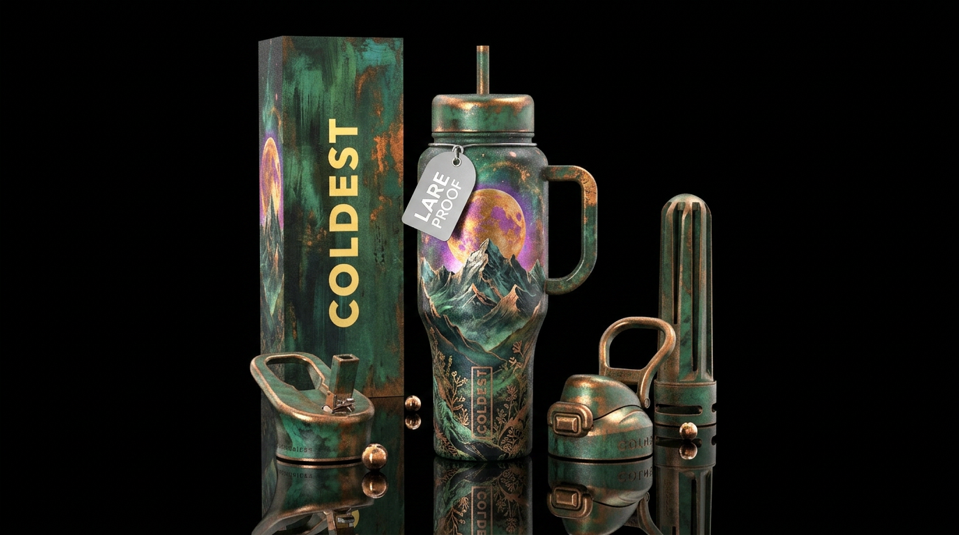 Wanna Get Away? water bottle design