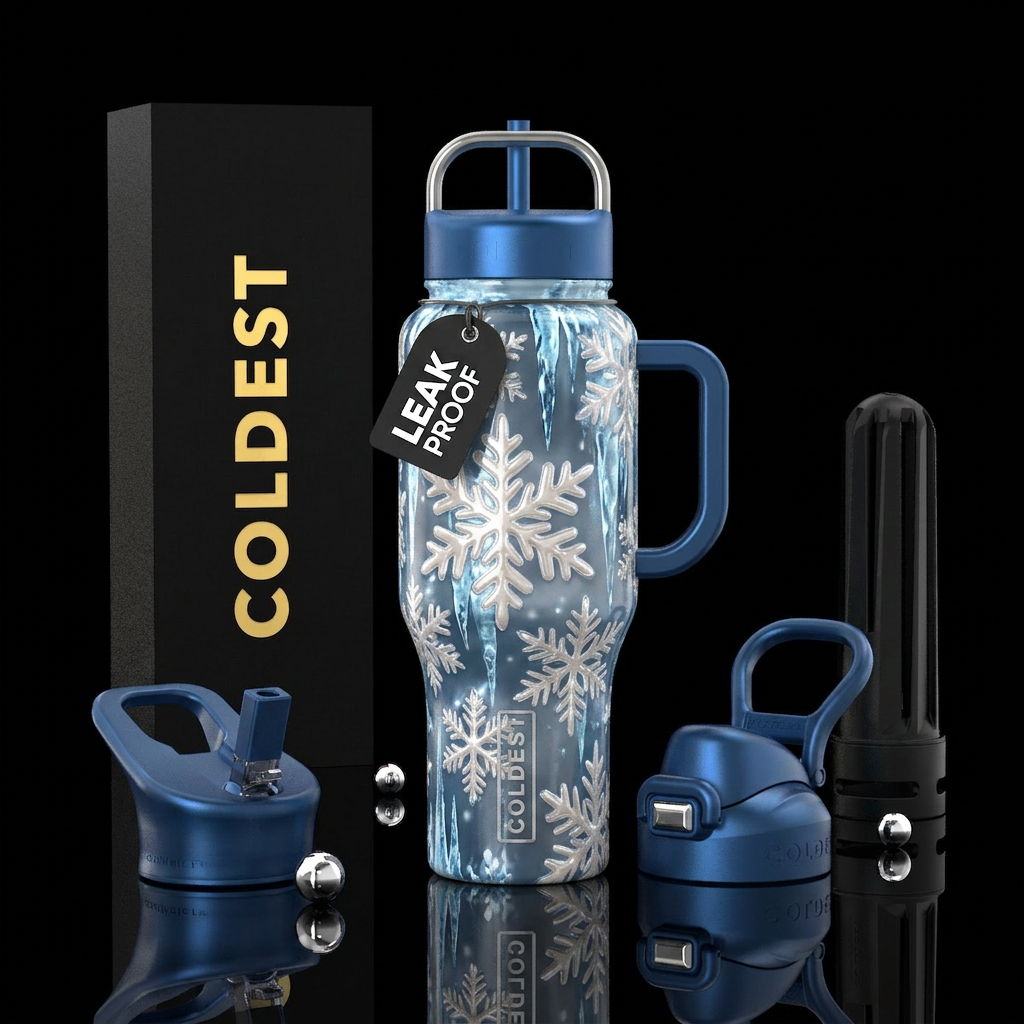 Let it Snow water bottle design