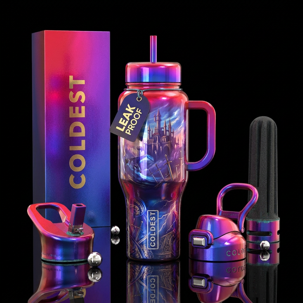 Red Battle water bottle design