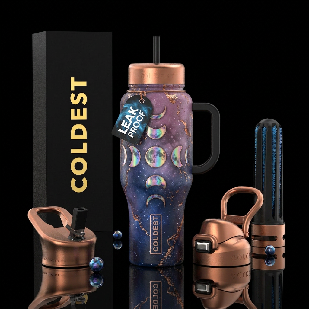 Many moons water bottle design