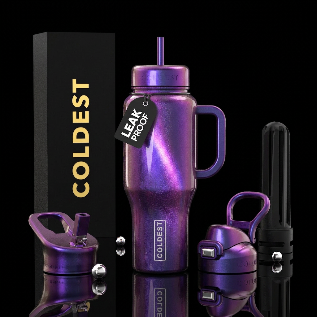Purple changes water bottle design