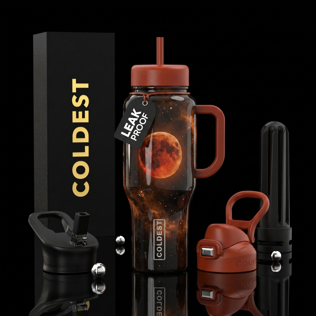 Blood Moon Eclipse water bottle design