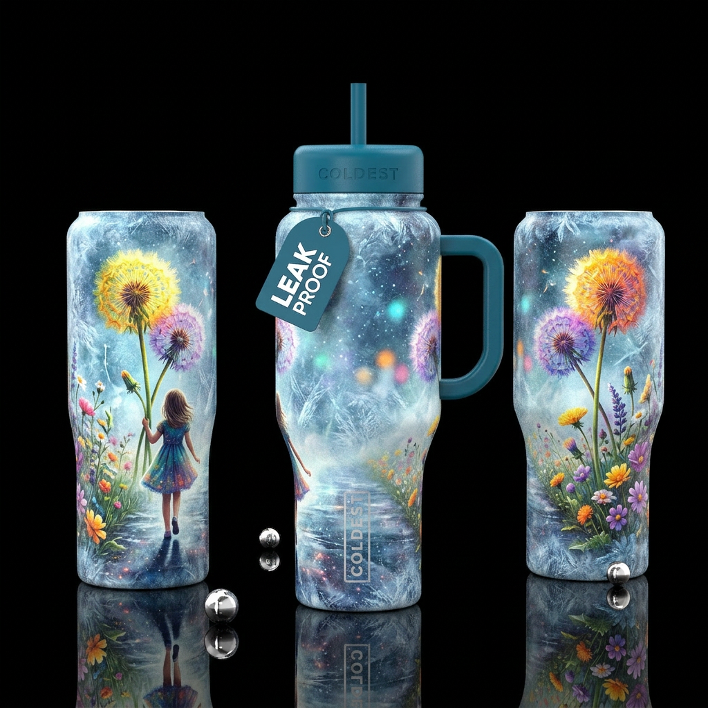 Flower girl water bottle design