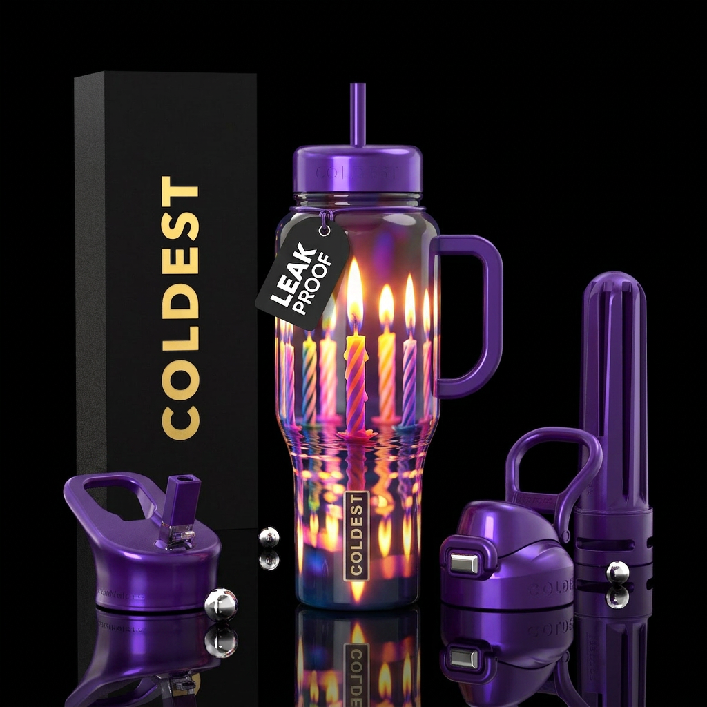 Happy Birthday water bottle design