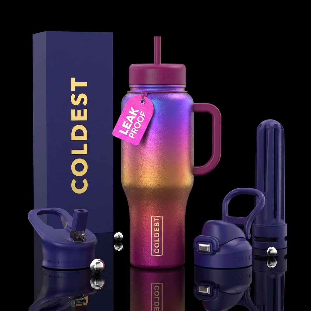 Ombré Sunset water bottle design