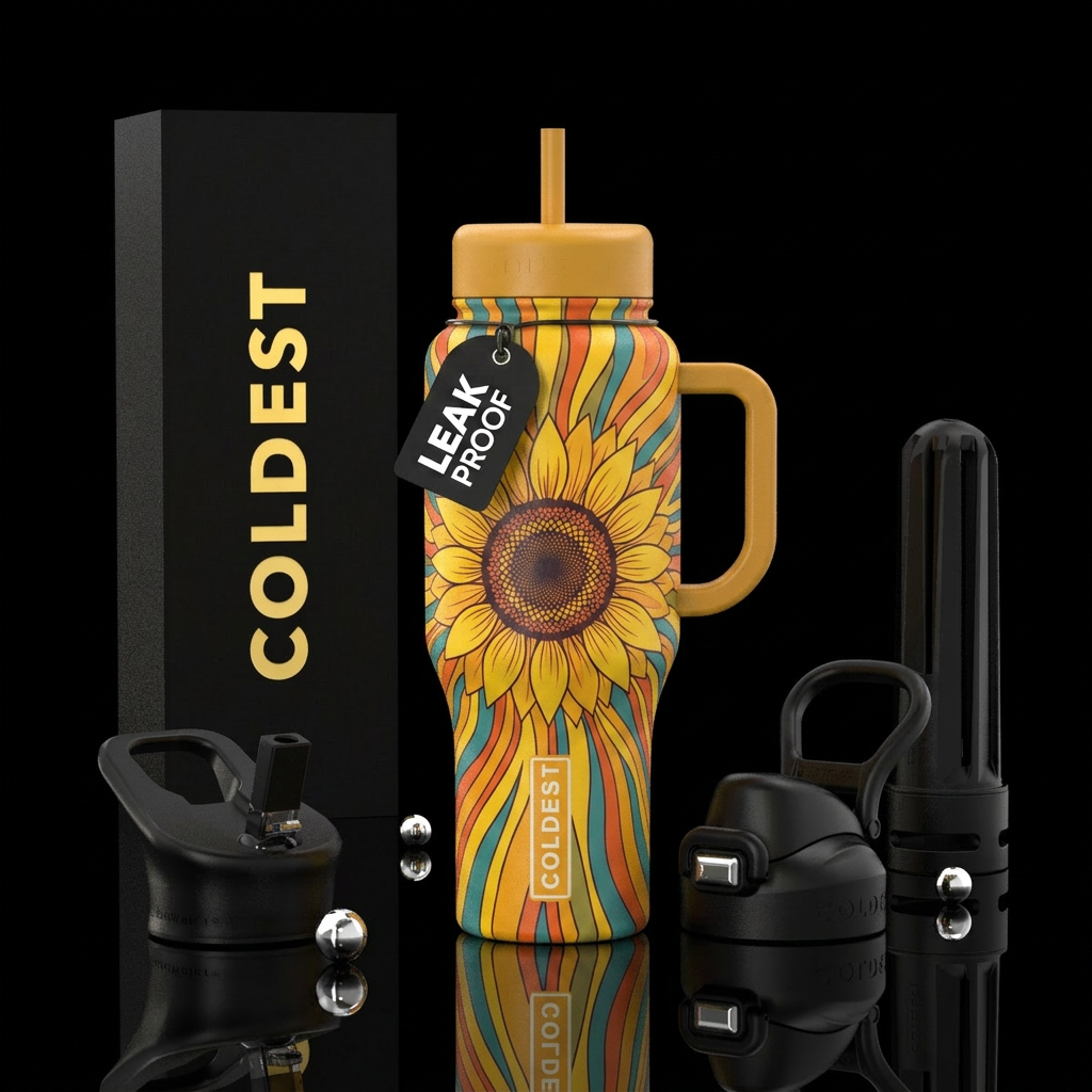 Sunflower water bottle design