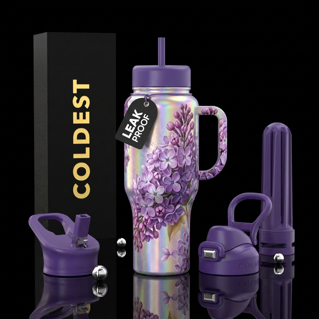 Letah’s Lilacs water bottle design