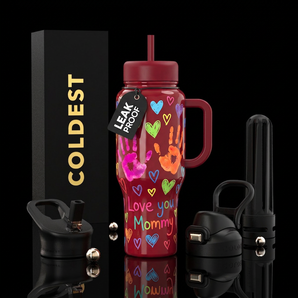 Love you Mommy water bottle design