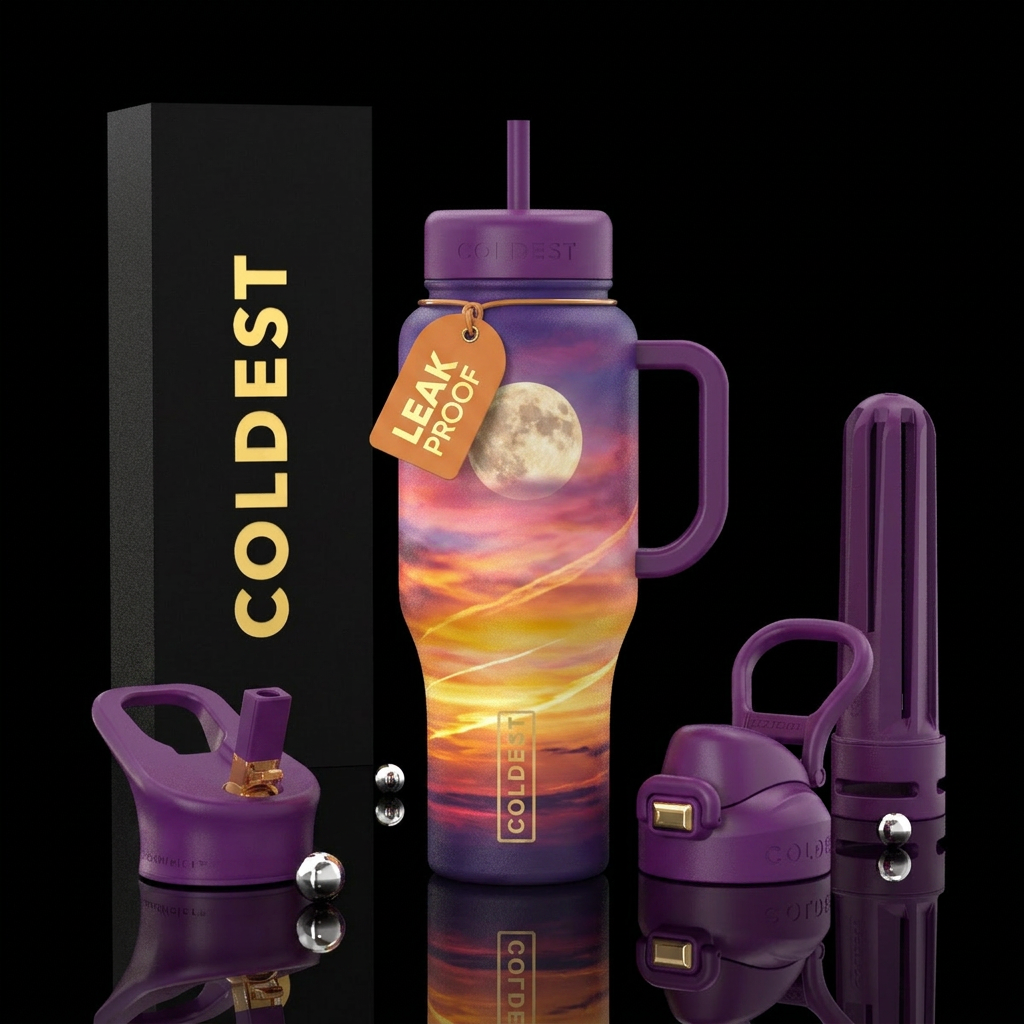 Sunset Layers water bottle design