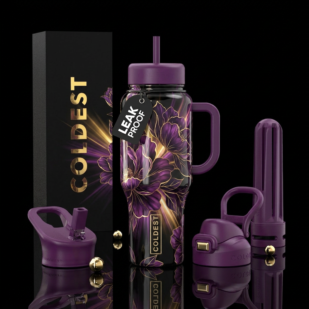 Floral magic water bottle design