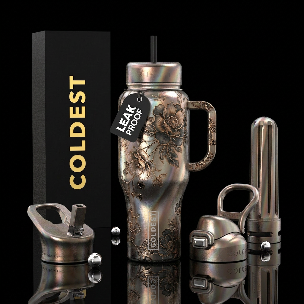 Gotcha gold water bottle design