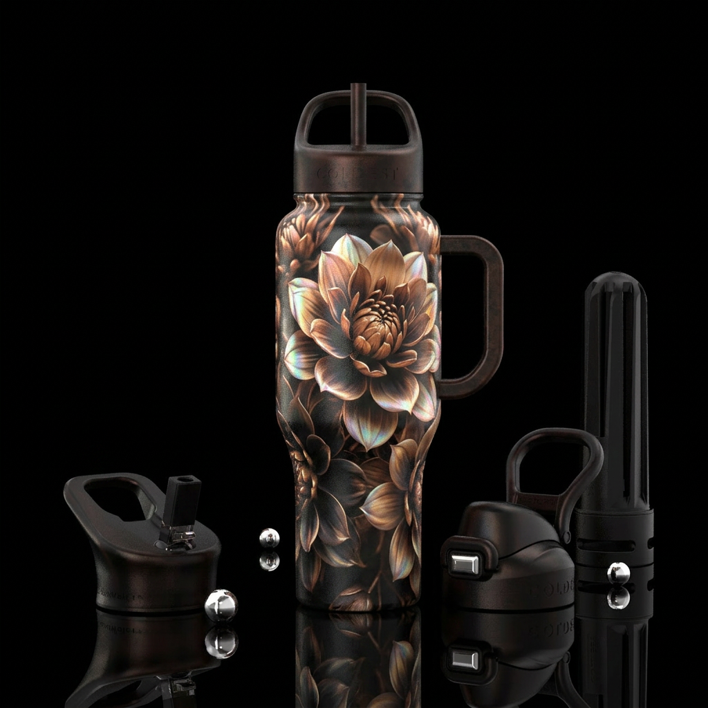 Downtown Brown water bottle design