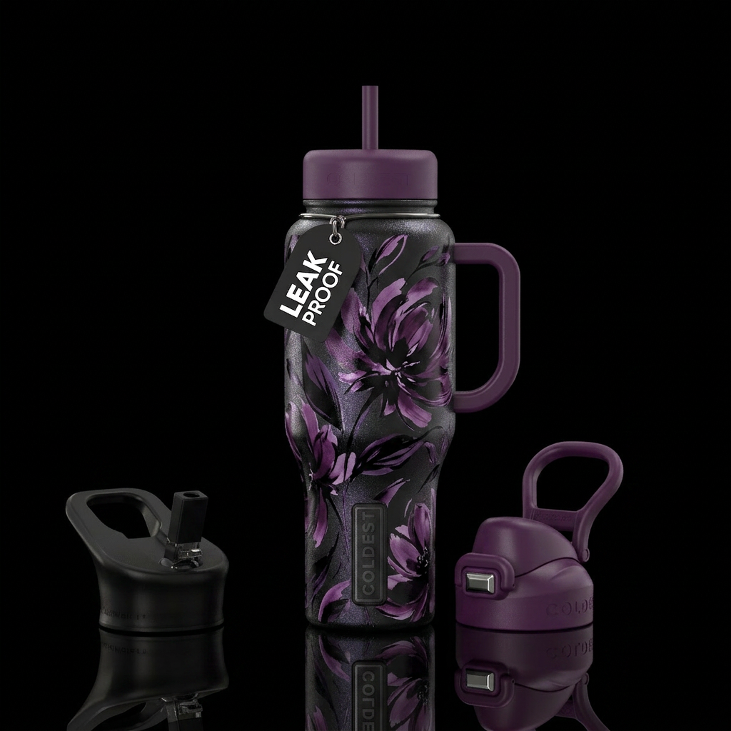 Lovin Purple water bottle design