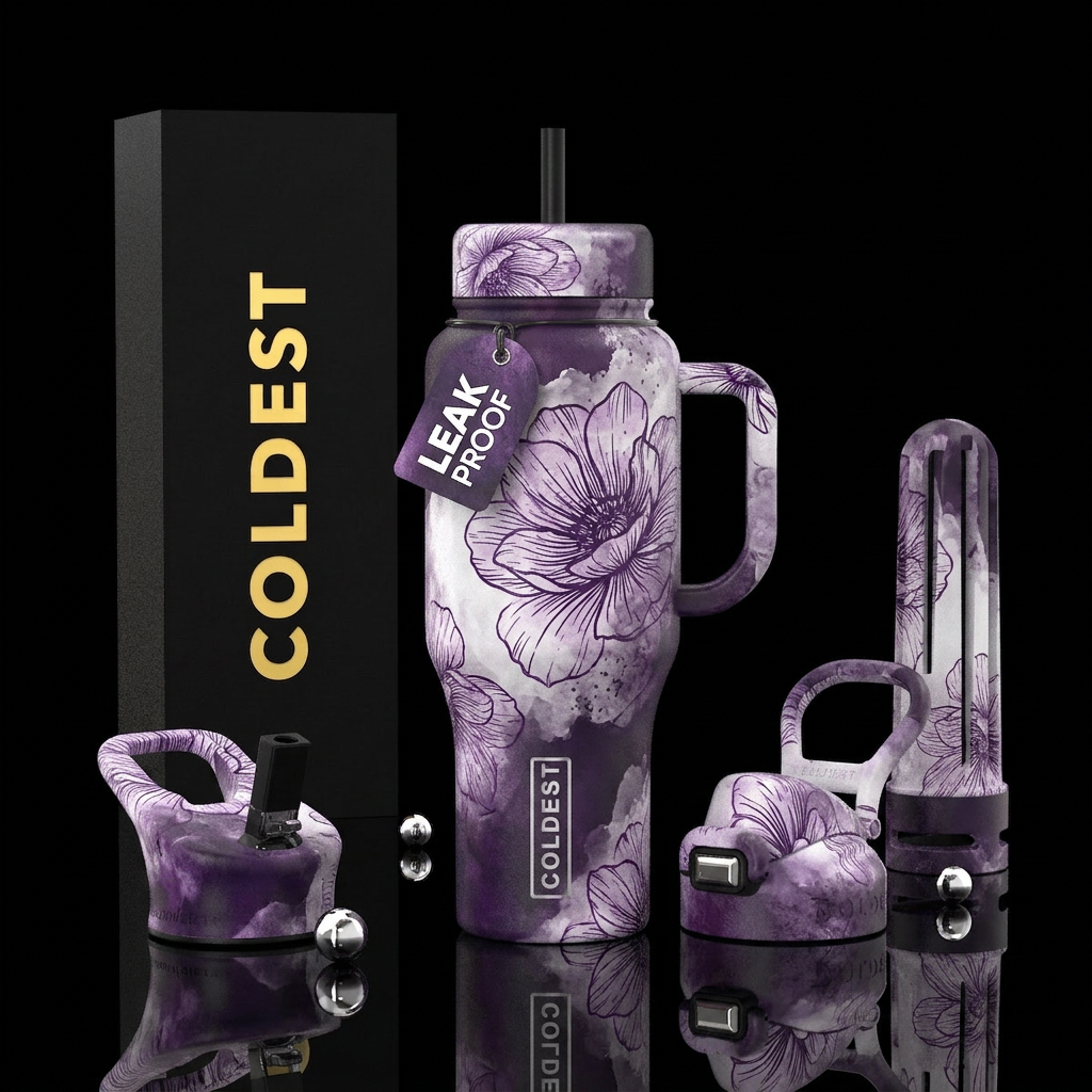 Luscious Lavendar water bottle design
