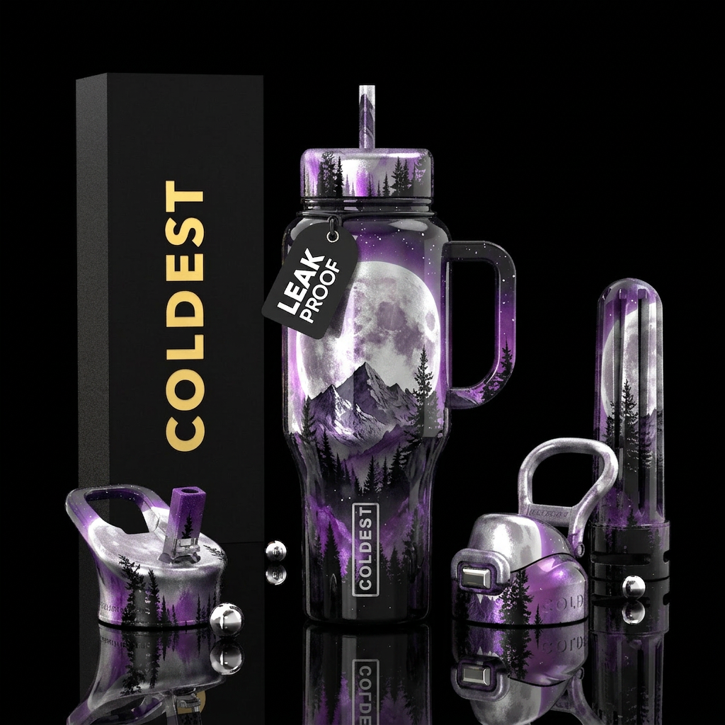 Mountain Moon water bottle design