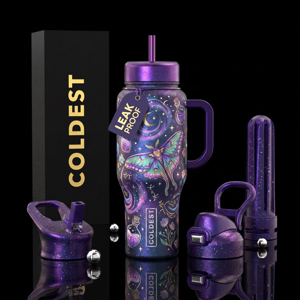 White Witch water bottle design