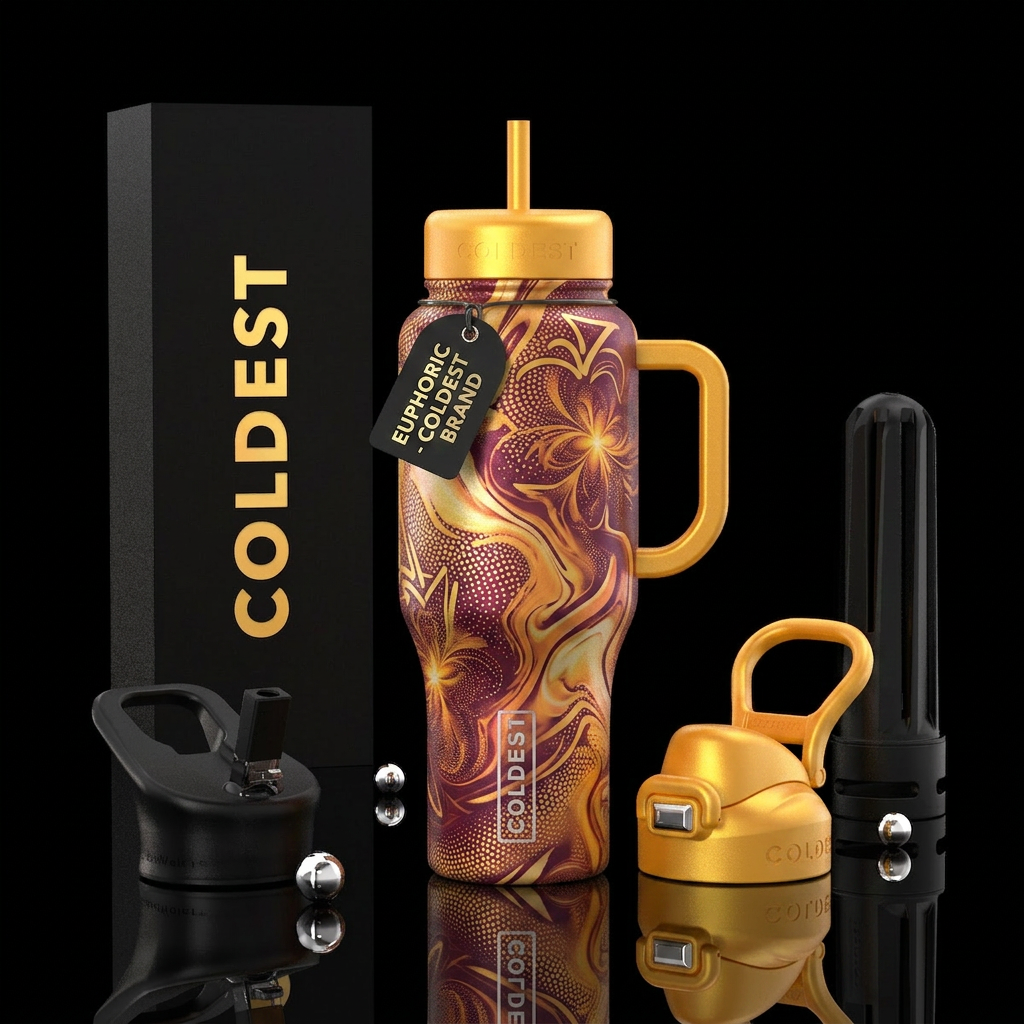 Floral water bottle design