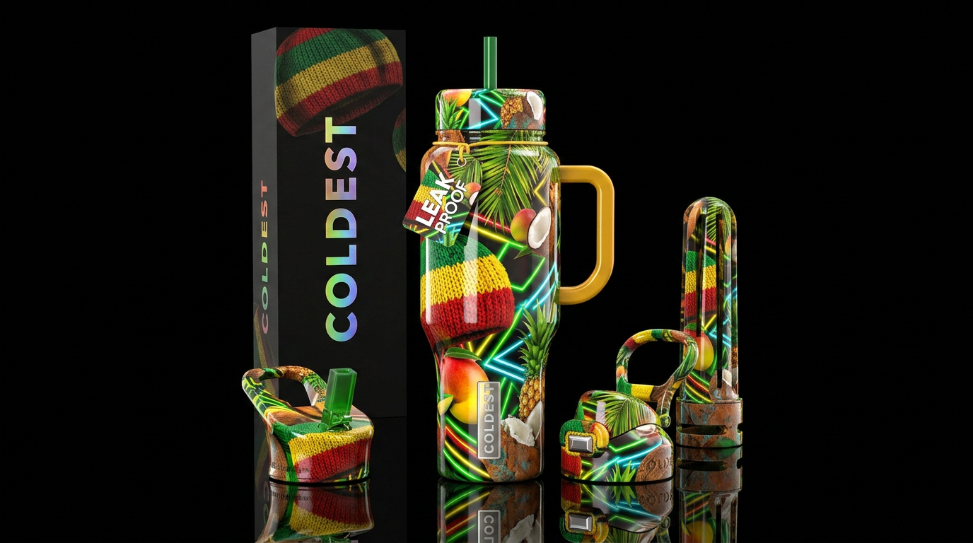 Jamacian water bottle design