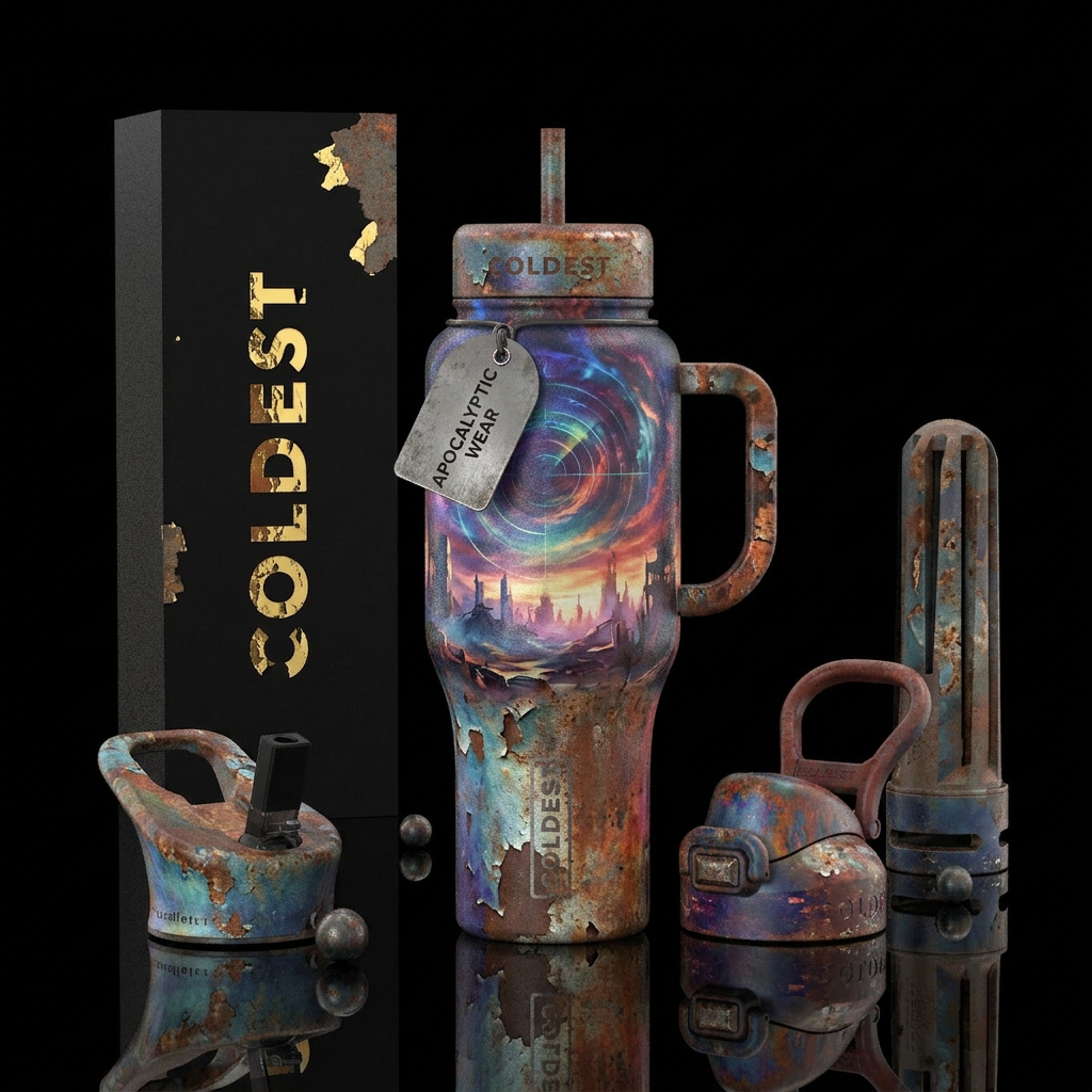 Apocalypse water bottle design