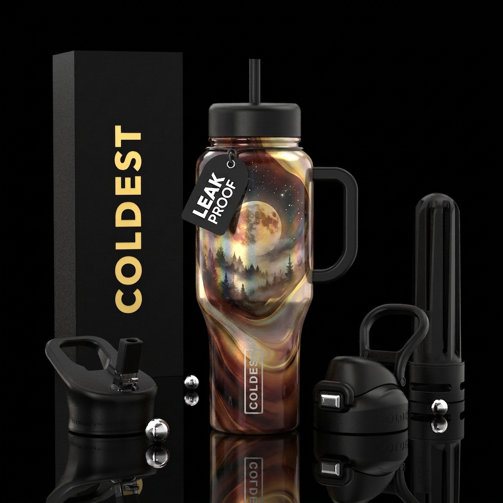 Caramel Moon water bottle design