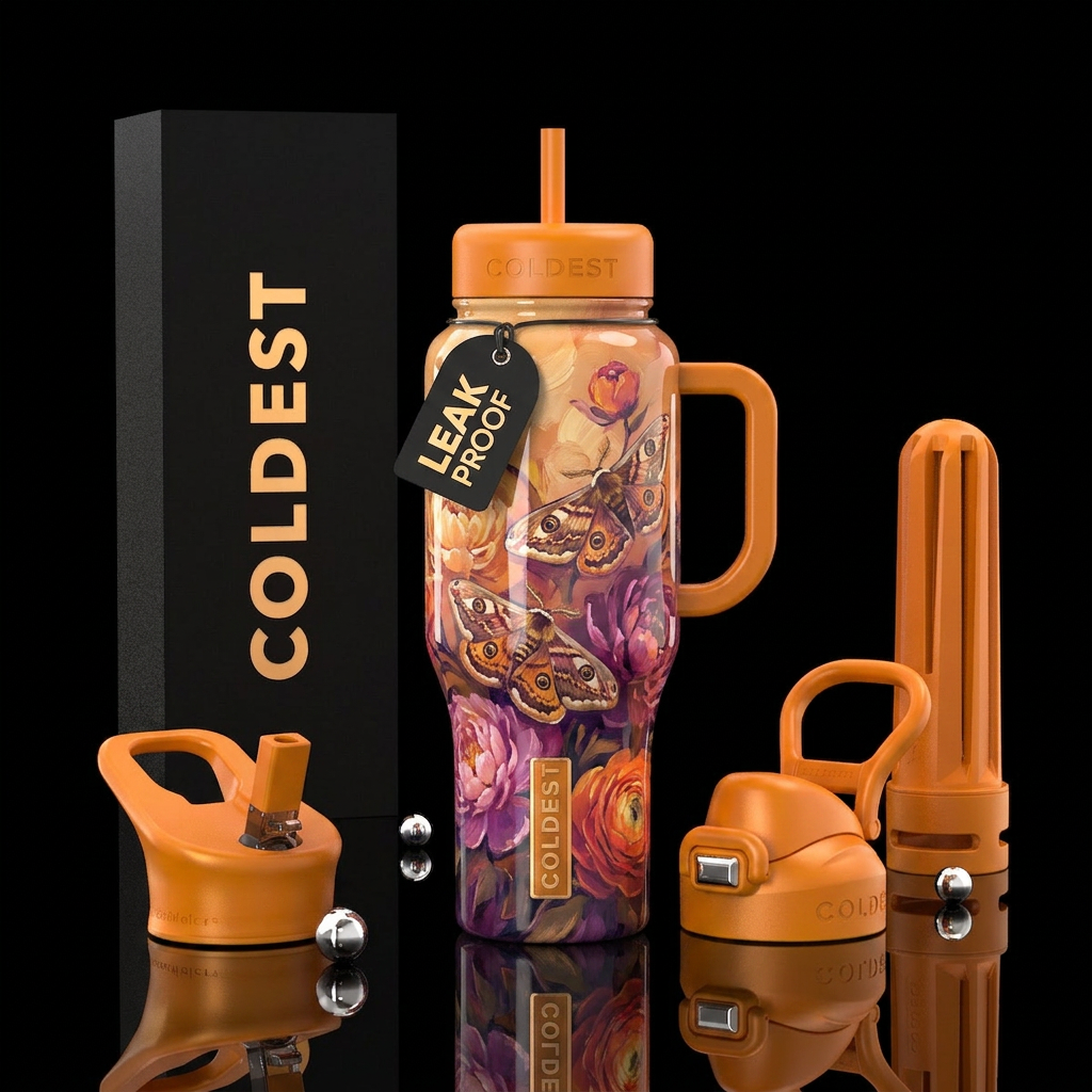 Moth water bottle design