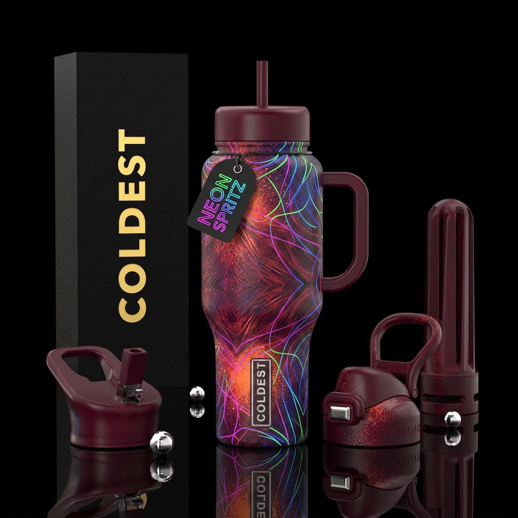 Kaleidoscope water bottle design