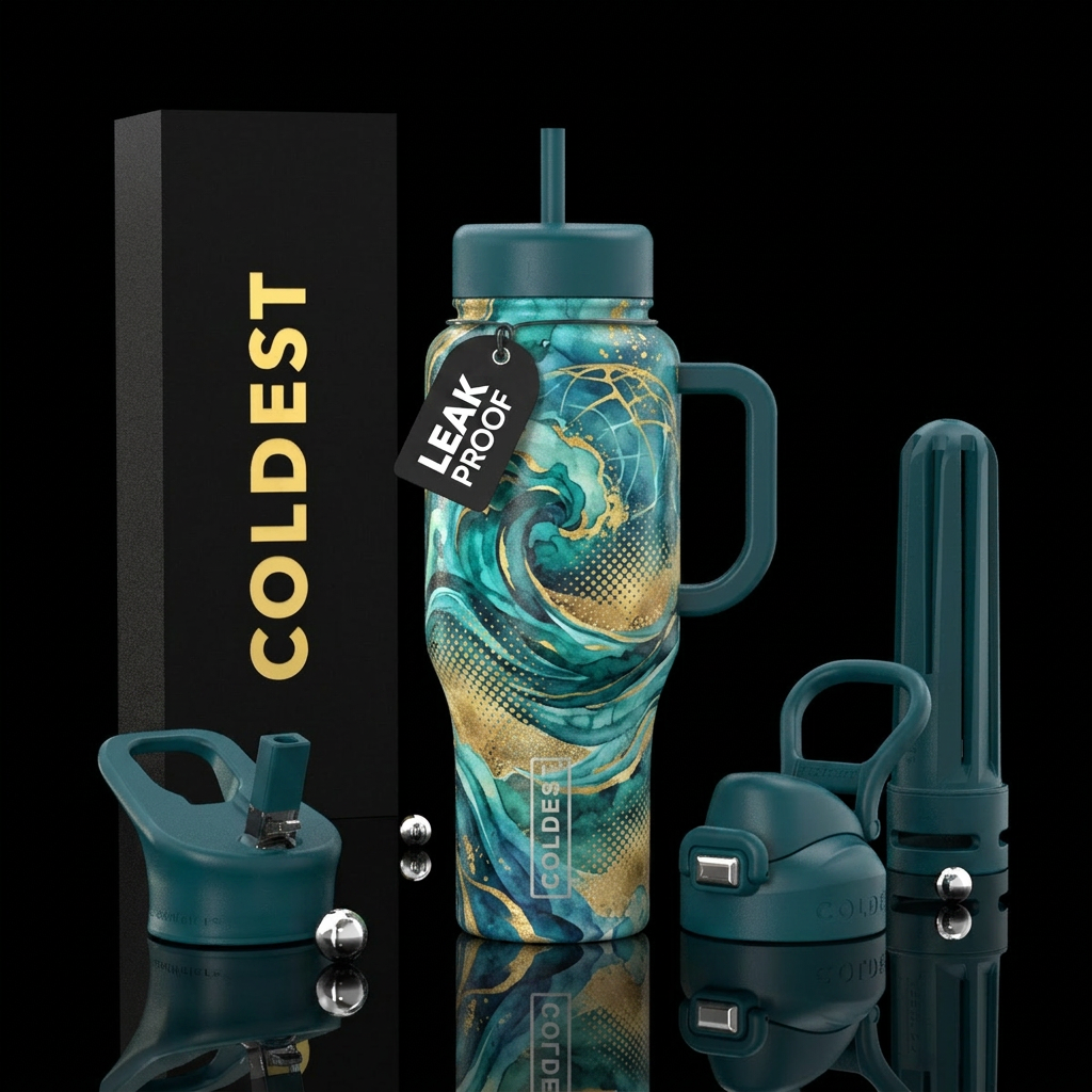 Waves water bottle design