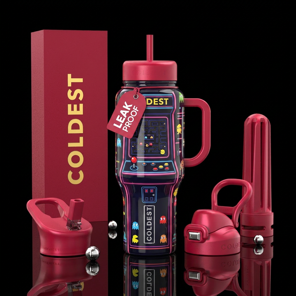 Arcade water bottle design