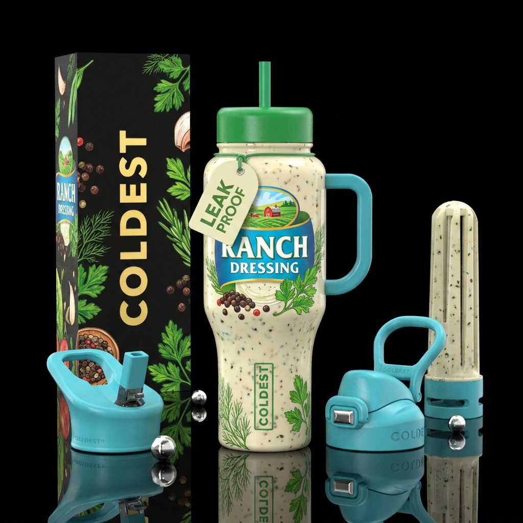 Pass the Ranch water bottle design