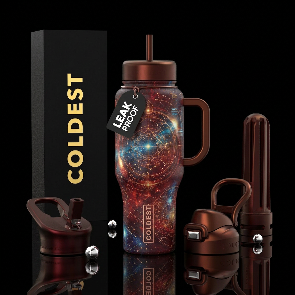 Calm constellation water bottle design