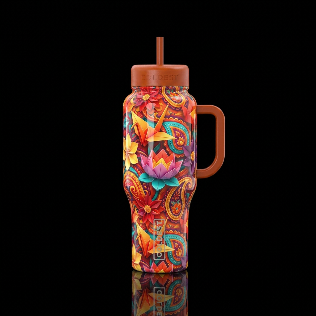 Orange u happy 2c me? water bottle design