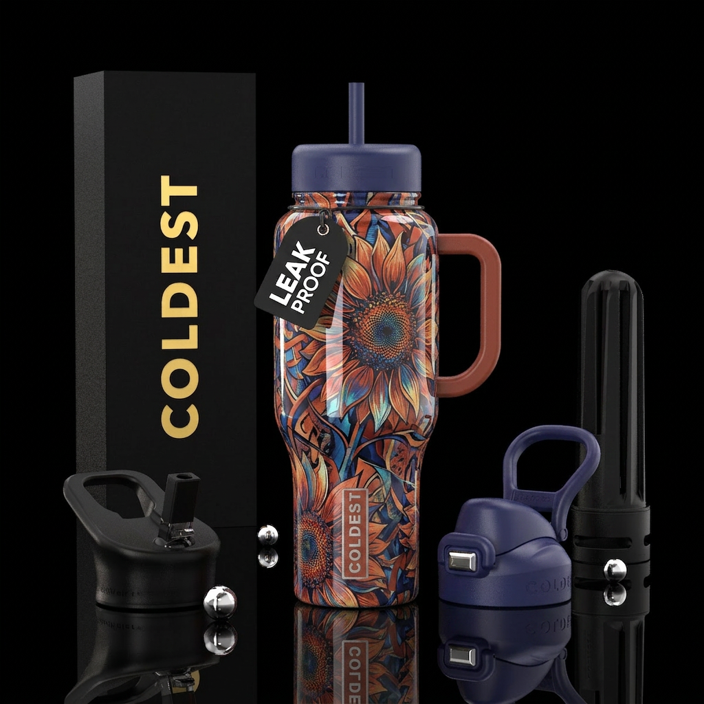 Oh Sunny Flower water bottle design