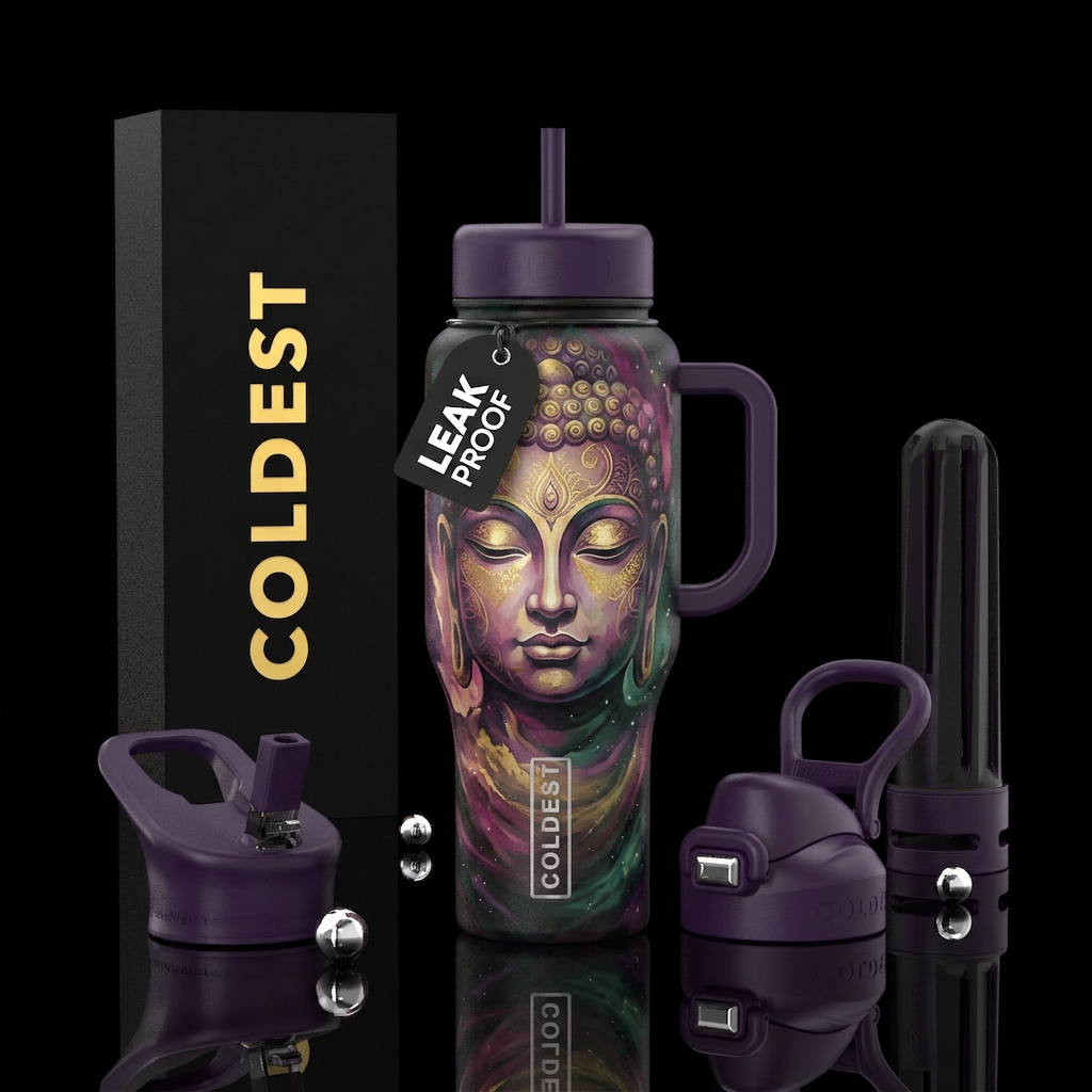 Buddha water bottle design