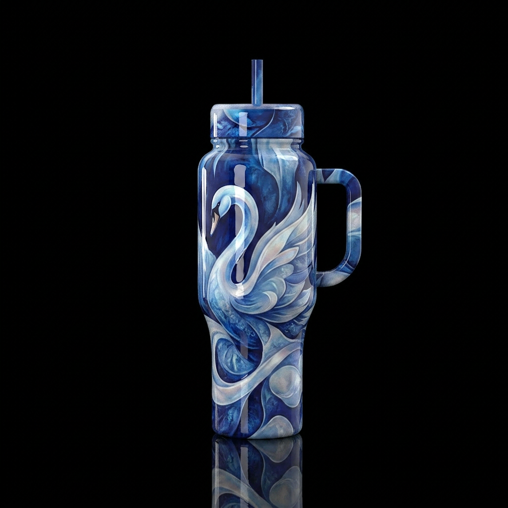 Swan Dance water bottle design