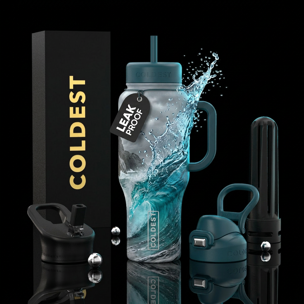 Wave water bottle design