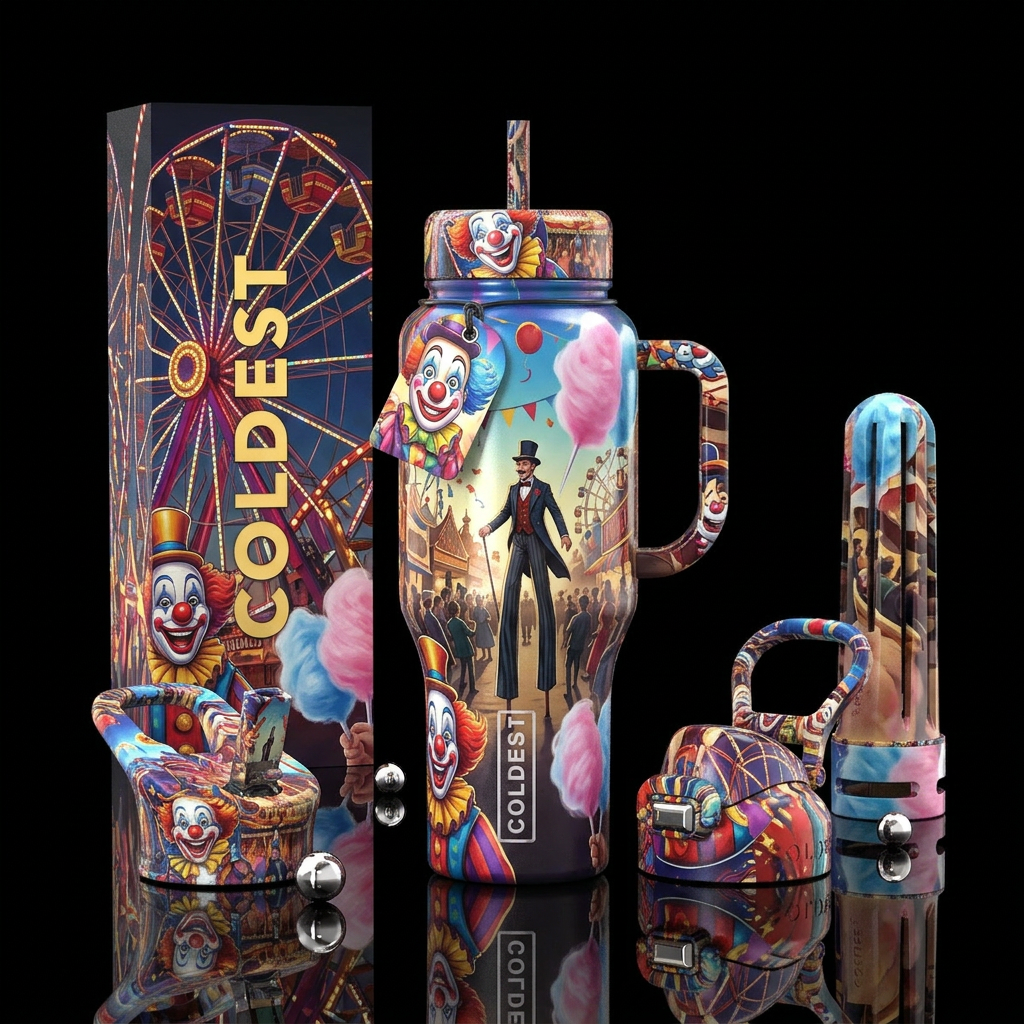 Carnival water bottle design