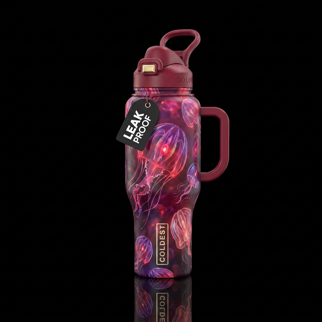 Comb Jellyfish water bottle design