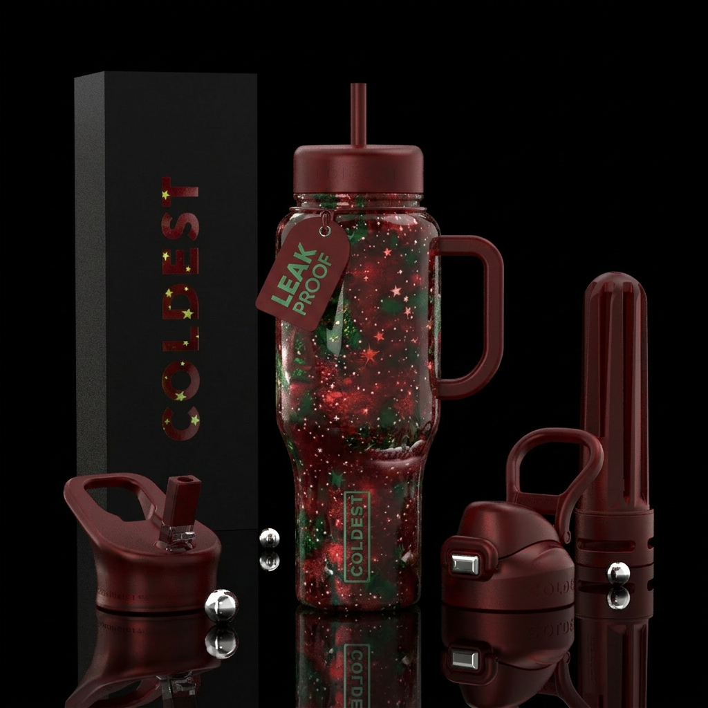Happy Xmas water bottle design