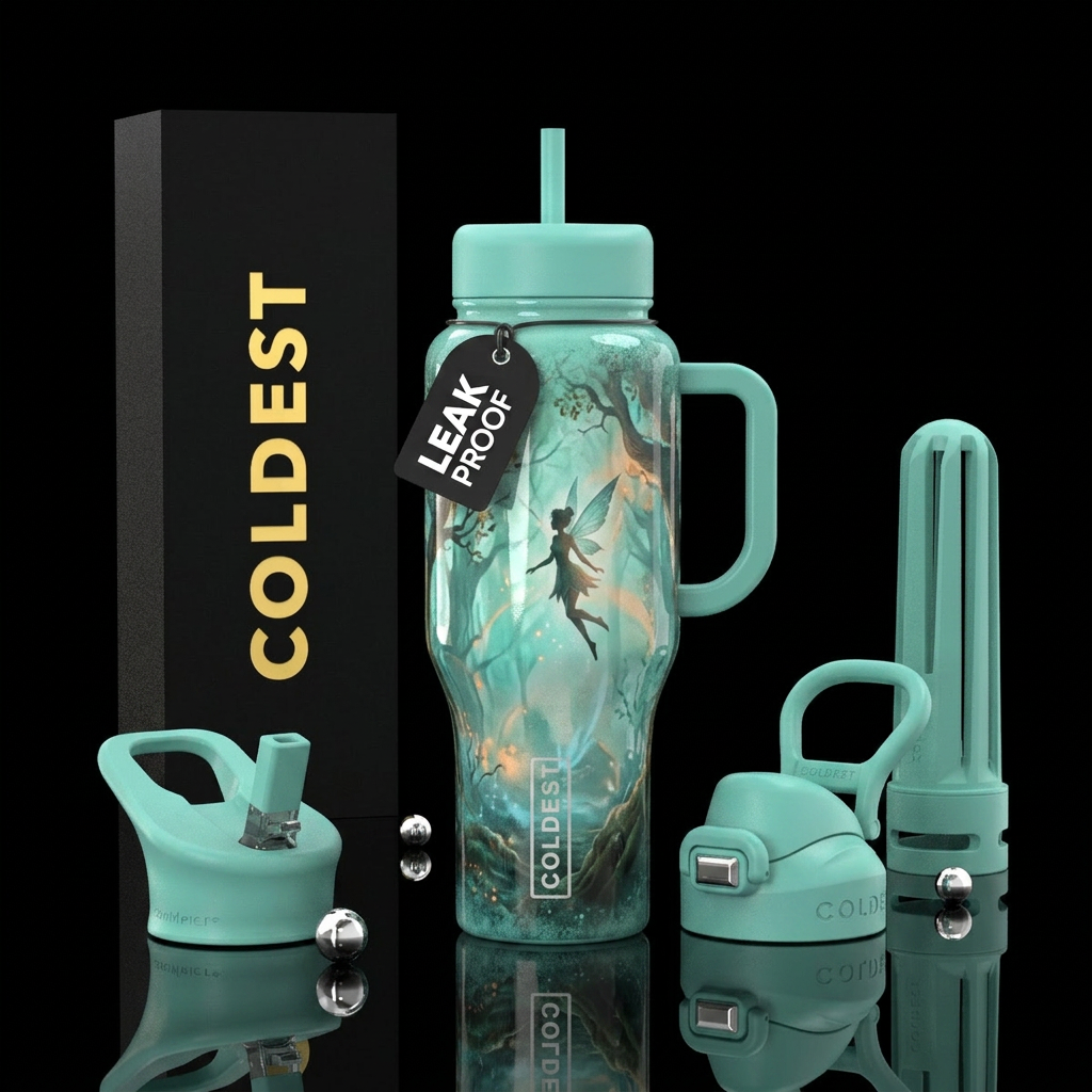 Fairy spell water bottle design