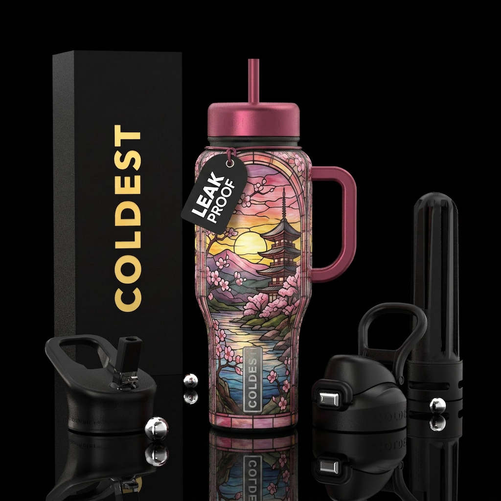 Japanese Sunset water bottle design