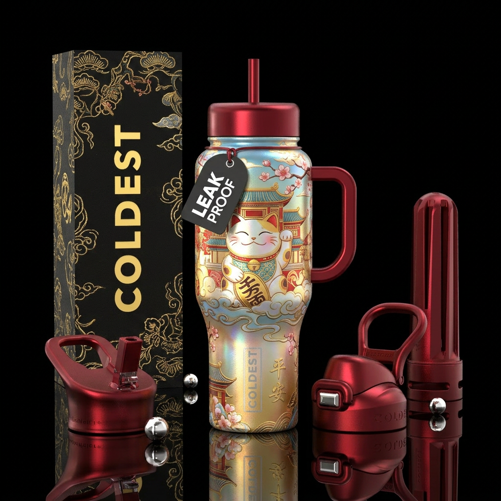 Happy Cat water bottle design