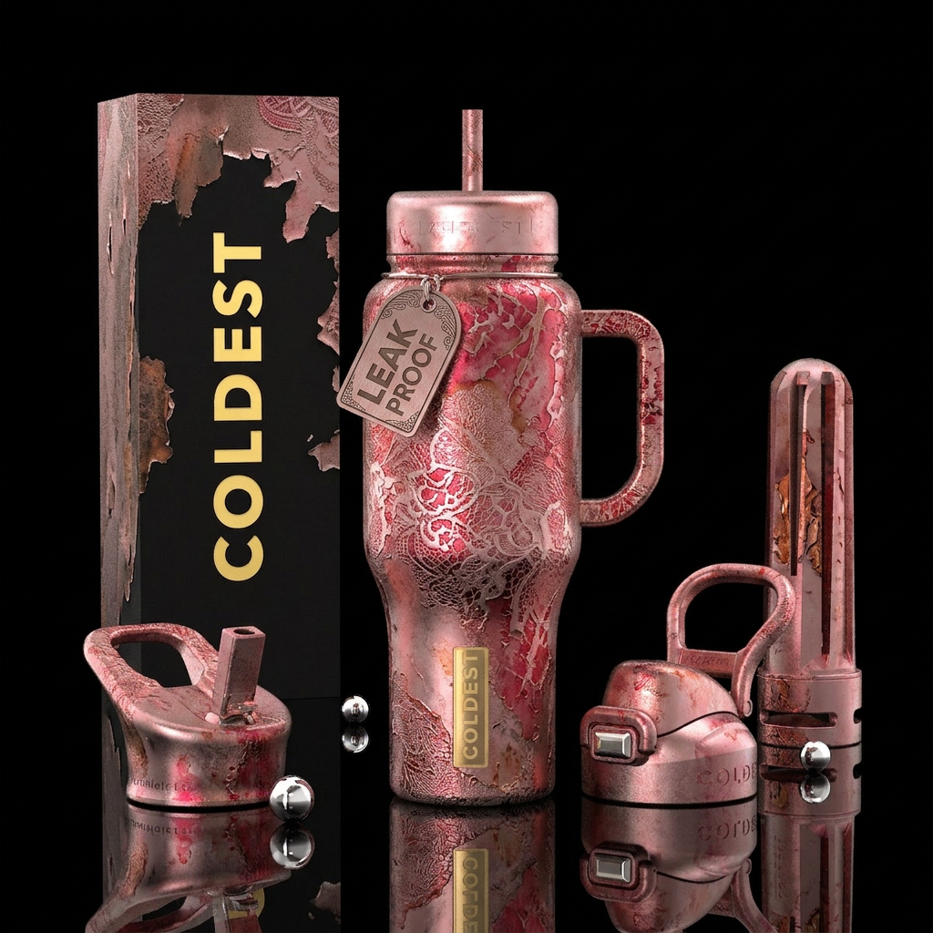 Cherry charm water bottle design