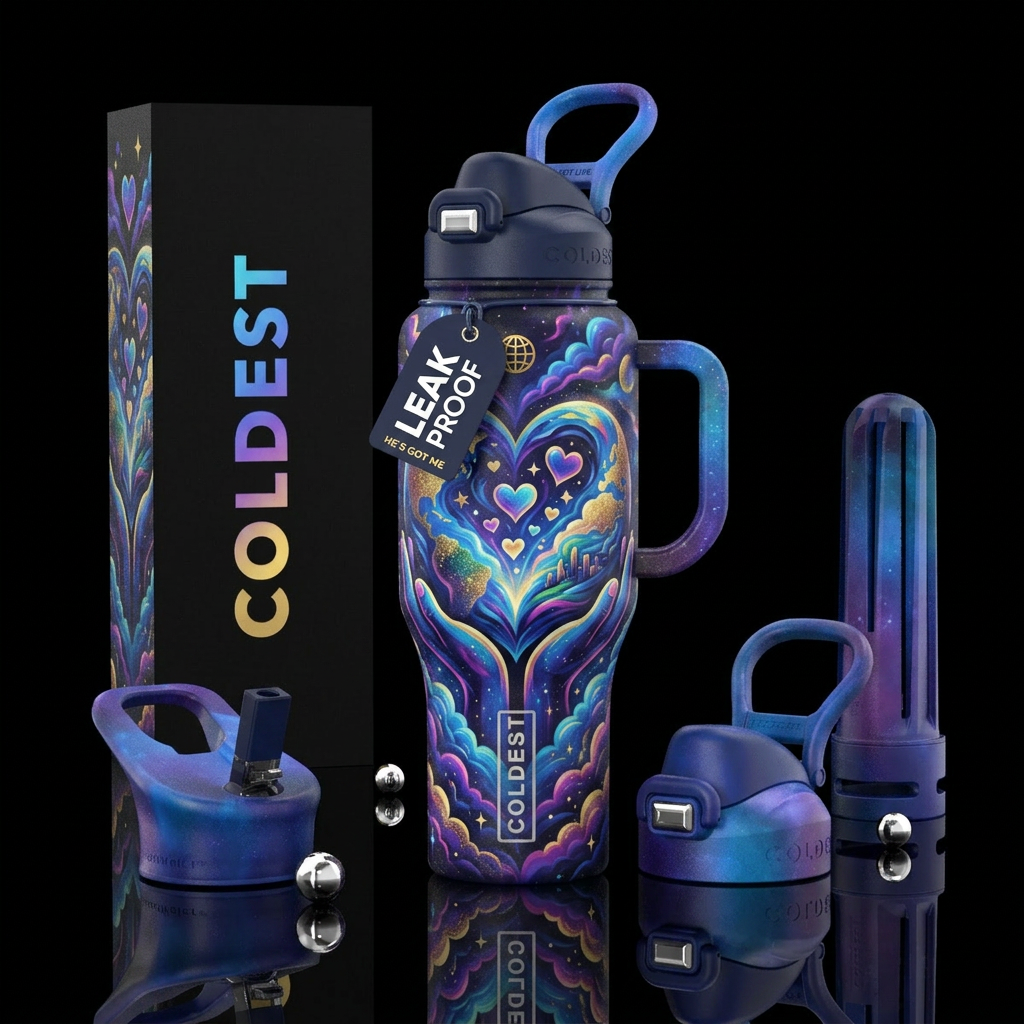 Loving hands water bottle design