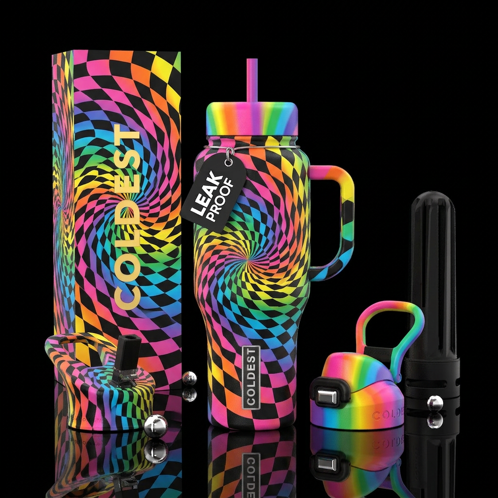 Groovy water bottle design