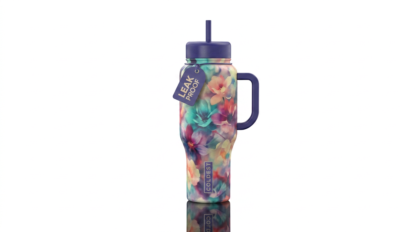 Daydreams blooms water bottle design