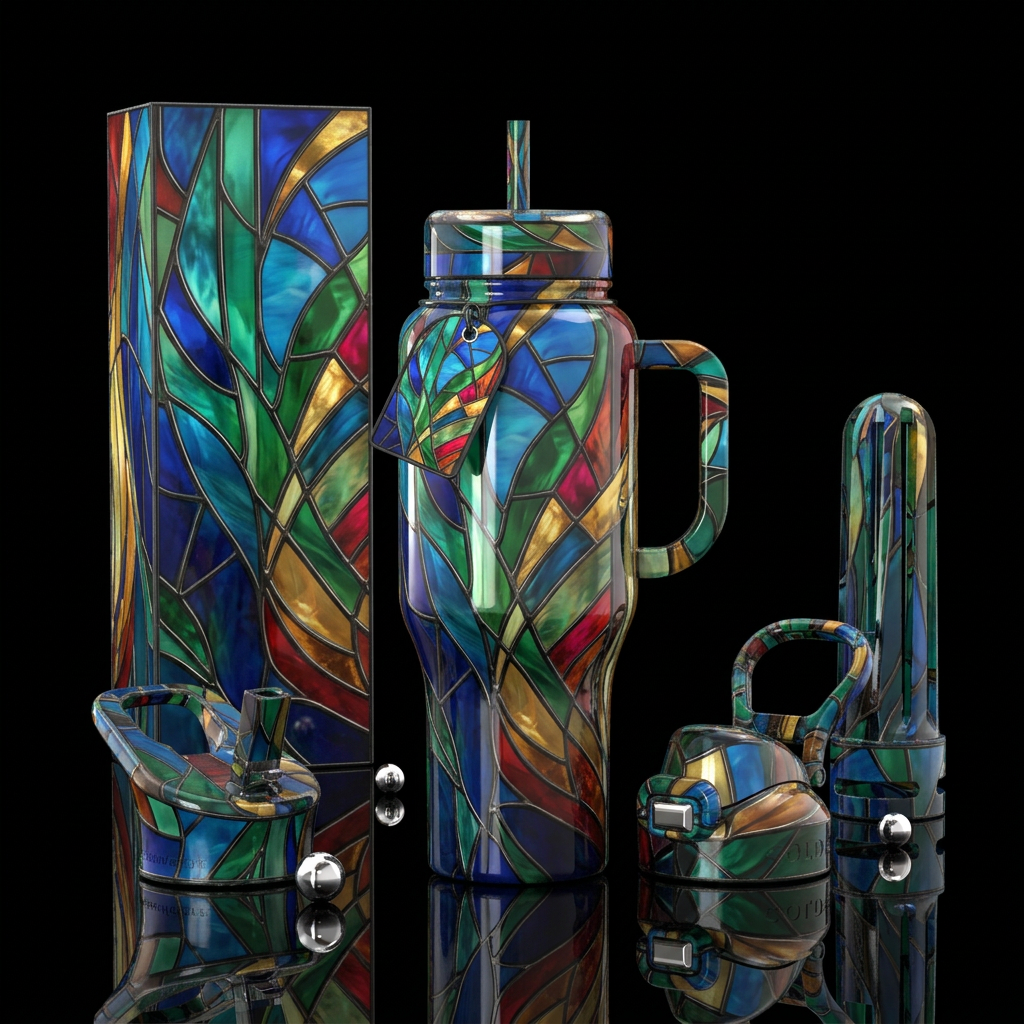 Glassy dreams water bottle design