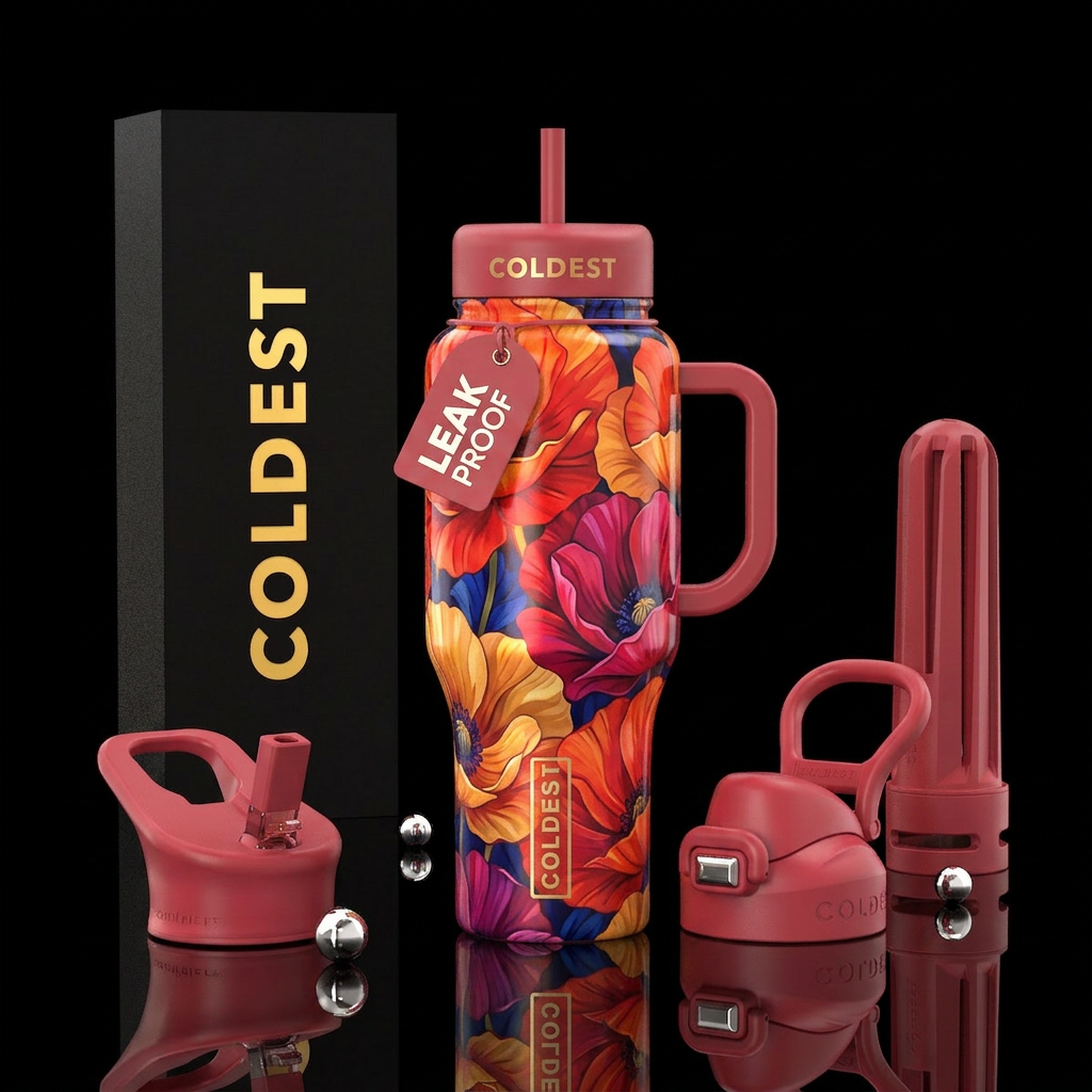 Poppy princess water bottle design