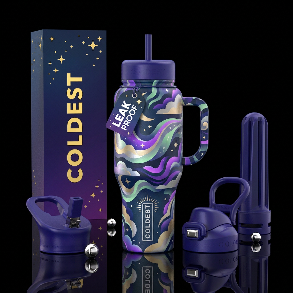 Static Waves water bottle design